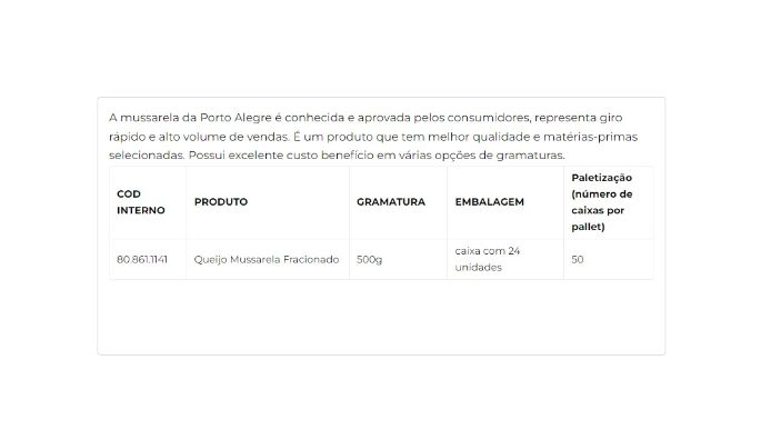 Queijo Mussarela Fracionado 500g cliente