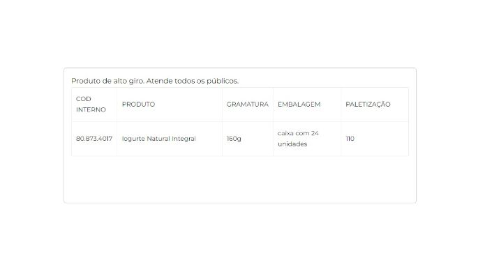 Iogurte Natural Integral 160g cliente