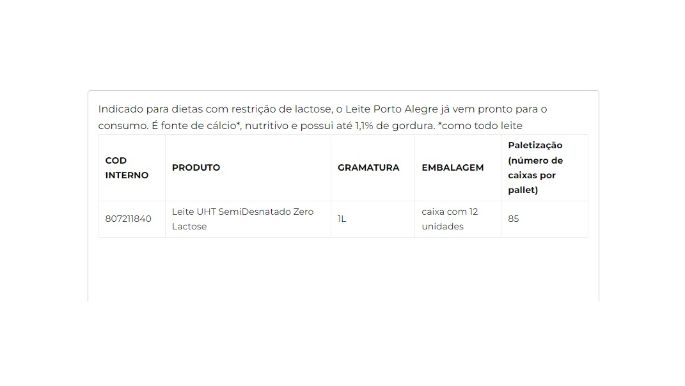 Leite UHT Semidesnatado Zero Lactose cliente