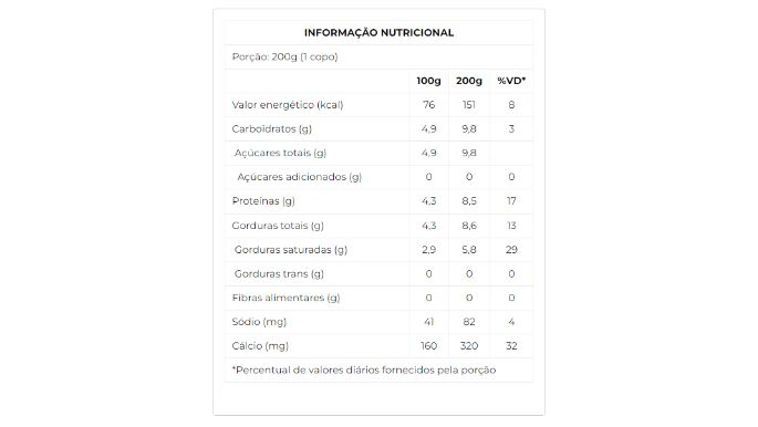 Iogurte Natural Integral 480g nutri
