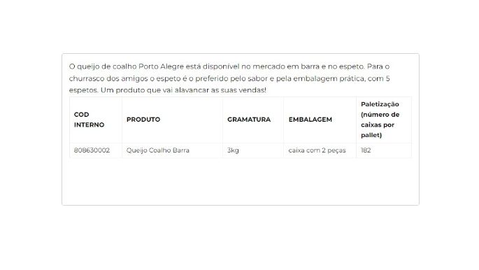 Queijo Coalho Barra cliente